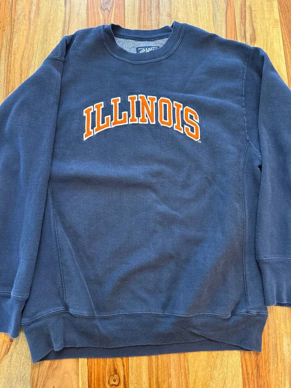 Vintage Illinois Fighting Illini Navy Blue Crewneck Sweatshirt Sz Med.